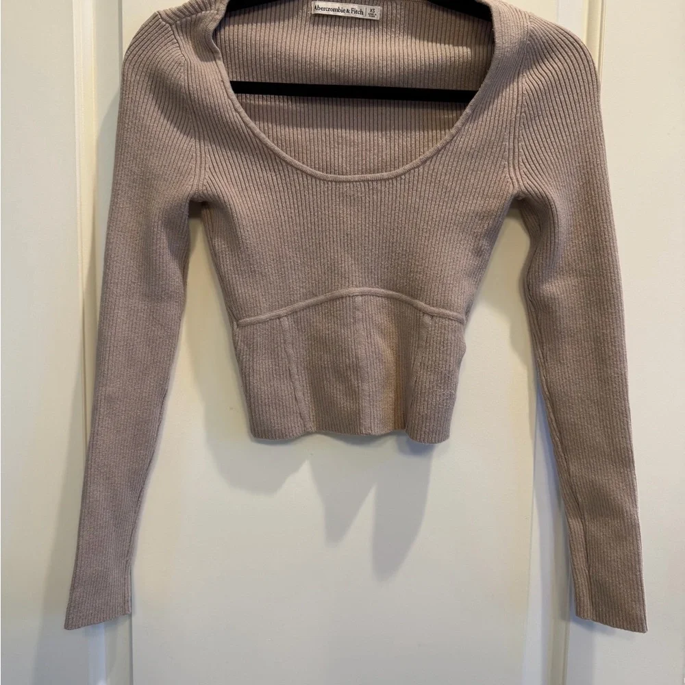 Abercrombie & Fitch Ribbed Knit Corset Style Sweater XS - Picture 2 of 4
